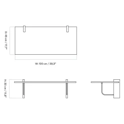 Audo Corbel Wandschreibtisch 100cm| Schreibtische