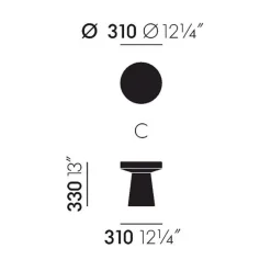 Hocker|Kindertische^Vitra Cork C Beistelltisch