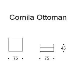 Innovation Living Cornila Pouf mit Stauraum H 45cm| Hocker