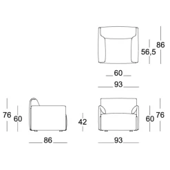 Sessel^Magis Costume Sessel 93x86x76cm