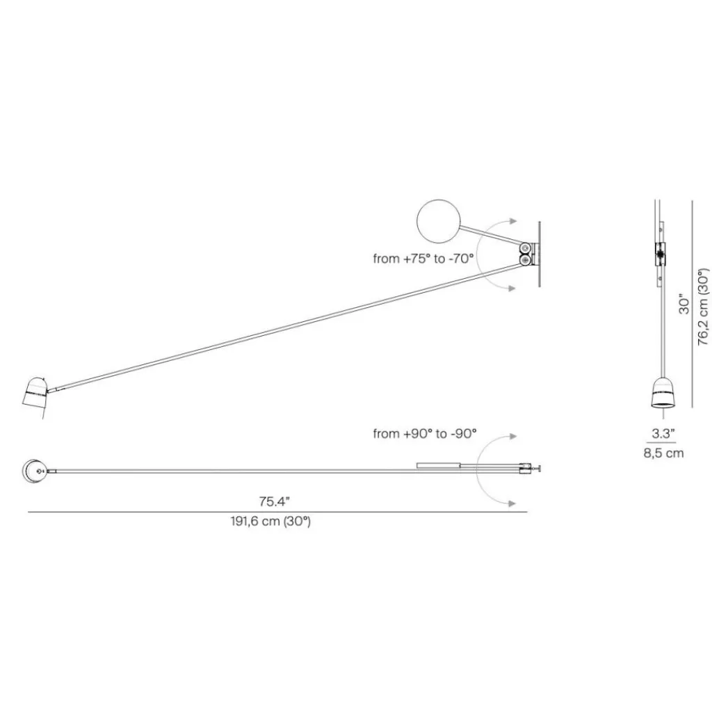 Luceplan Counterbalance LED Wandleuchte| Wandleuchten