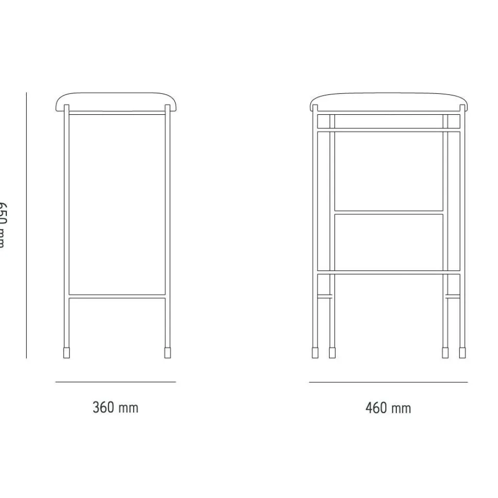 Barhocker^New Works Covent Barhocker Leder 65cm