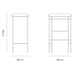Barhocker^New Works Covent Barhocker Leder 75cm