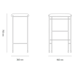 New Works Covent Barhocker Stoff 75cm| Barhocker