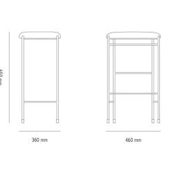 New Works Covent Barhocker Stoff 65cm| Barhocker