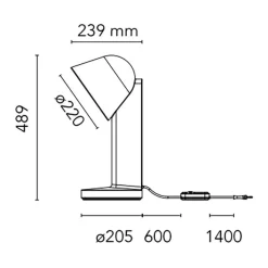 Nachttischleuchten^Flos Céramique Down Tischleuchte