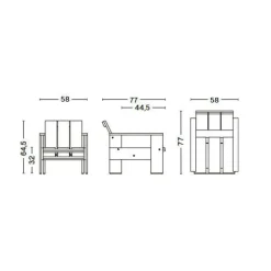 HAY Crate Lounge Gartenstuhl 77cm| Stühle|Gartenstühle