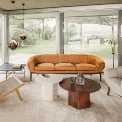 Sofas^Gubi Croissant 3-Sitzer Sofa 230x88cm Leder