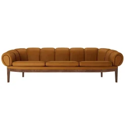 Sofas^Gubi Croissant 3-Sitzer Sofa 230x88cm Leder