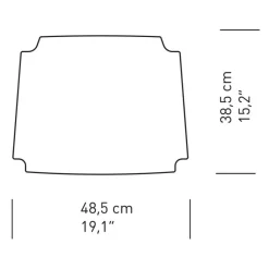 Carl Hansen CU CH24 Sitzkissen 48,5x38,5cm Leder| Sitzkissen & Auflagen