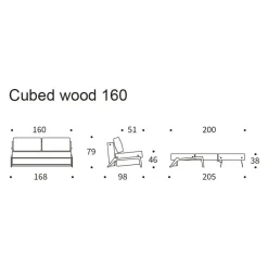 Innovation Living Cubed 160 Schlafsofa Eiche 168x98cm| Sofas|Schlafsofas