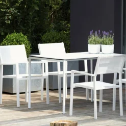 Stühle|Gartenstühle^Jan Kurtz Cubic Gartenarmlehnstuhl 4er Set