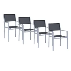 Stühle|Gartenstühle^Jan Kurtz Cubic Gartenarmlehnstuhl 4er Set