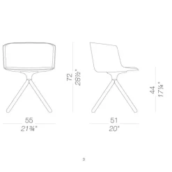 Stühle^Lapalma Cut S148 Armlehnstuhl Gestell schwarz gepolstert