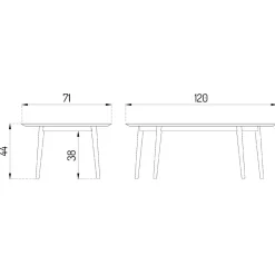 Beistelltische^FDB Møbler D103 Anholt Couchtisch