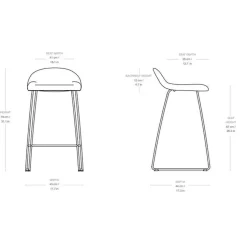Gubi 3D Barhocker gepolstert| Barhocker