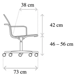 Bürostühle^Wagner D1 Bürostuhl mit Armlehne & Rollengestell