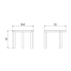 Tische^FDB Møbler D108 Ragnesminde Couchtisch Ø 48cm