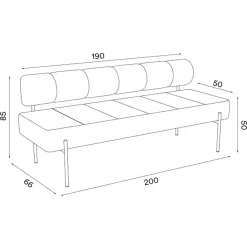 Sofas^Northern Daybed Dining Sofa Gestell schwarz