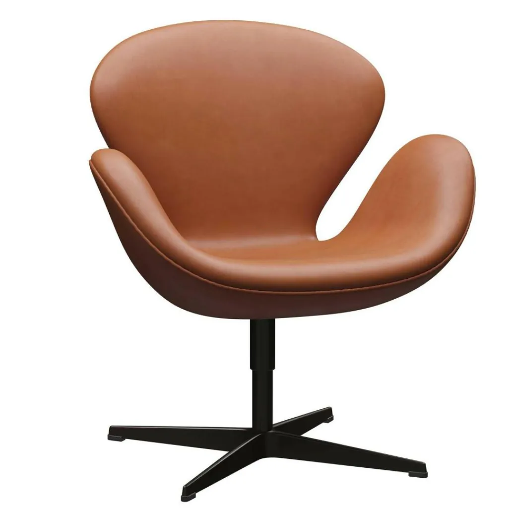 Fritz Hansen Der Schwan™/ Swan™ Sessel Leder Gestell Braun Bronze| Sessel