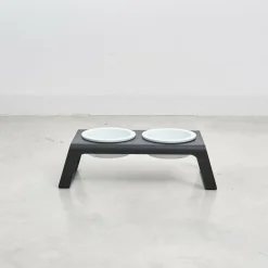 Heimtierbedarf^MiaCara Desco Hundenapfständer mit Porzellannäpfen M