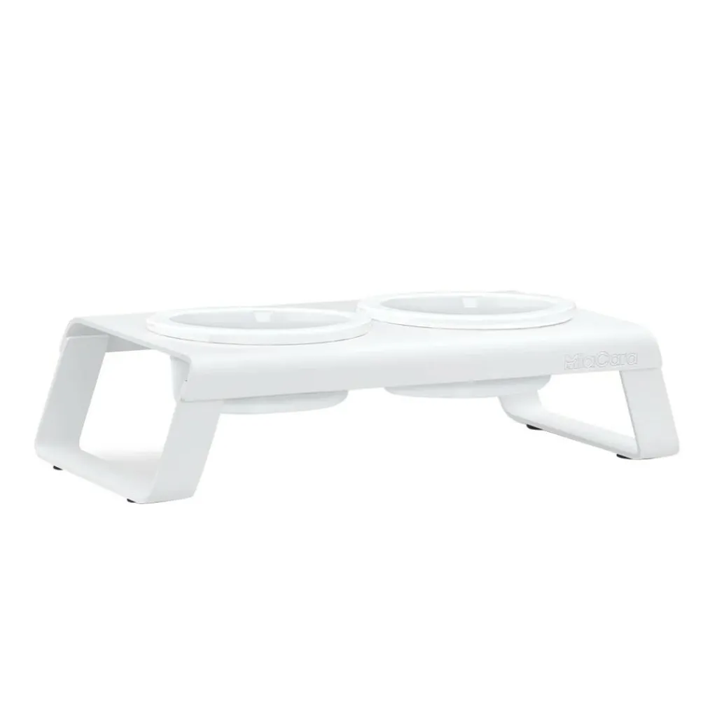 Heimtierbedarf^MiaCara Desco Hundenapfständer mit Porzellannäpfen S