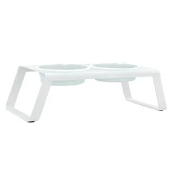 MiaCara Desco Hundenapfständer mit Porzellannäpfen L| Heimtierbedarf