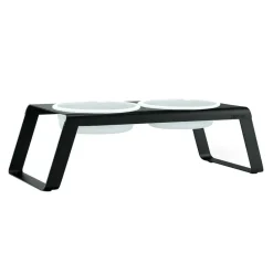 MiaCara Desco Hundenapfständer mit Porzellannäpfen L| Heimtierbedarf