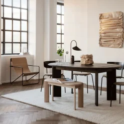 Sessel^Ferm Living Desert Loungestuhl Gestell schwarz