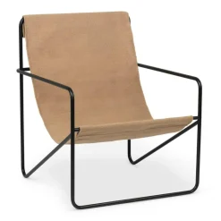 Sessel^Ferm Living Desert Loungestuhl Gestell schwarz