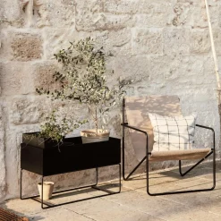 Sessel^Ferm Living Desert Loungestuhl Gestell schwarz