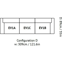 Sofas^&Tradition Develius 3-Sitzer Sofa 309x70x89cm