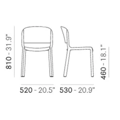 Stühle^Pedrali Dome 260 Gartenstuhl