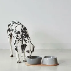 Heimtierbedarf^MiaCara Doppio Hundenapf 2er Set mit Holztablett SM