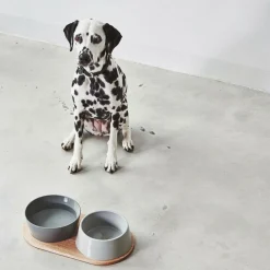 Heimtierbedarf^MiaCara Doppio Hundenapf 2er Set mit Holztablett SM