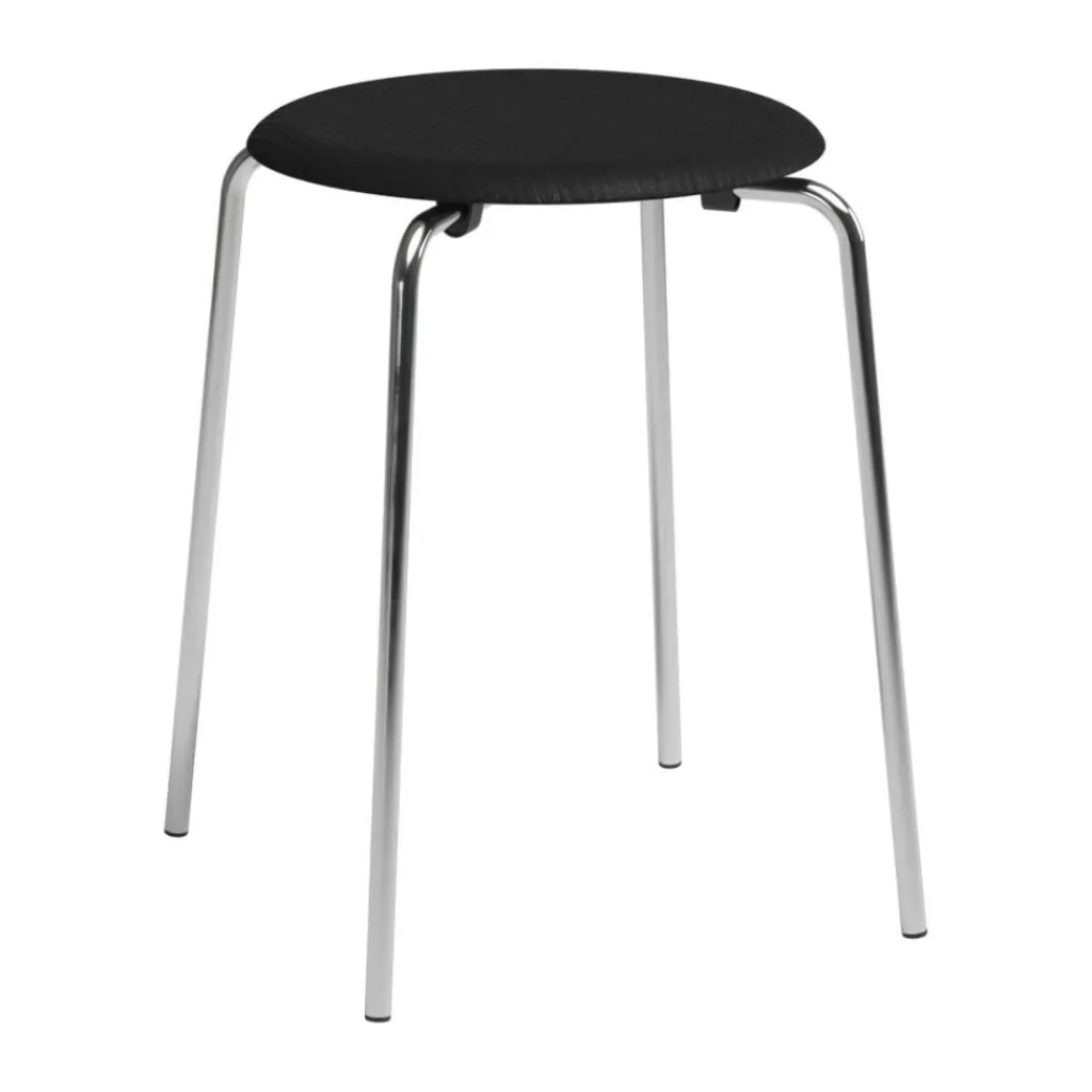 Hocker^Fritz Hansen DOT™ Hocker Furnier Gestell Stahl verchromt