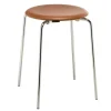 Hocker^Fritz Hansen DOT™ Hocker Leder Gestell Stahl verchromt