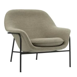 Sessel^Normann Copenhagen Drape Lounge Chair niedrig Gestell schwarz