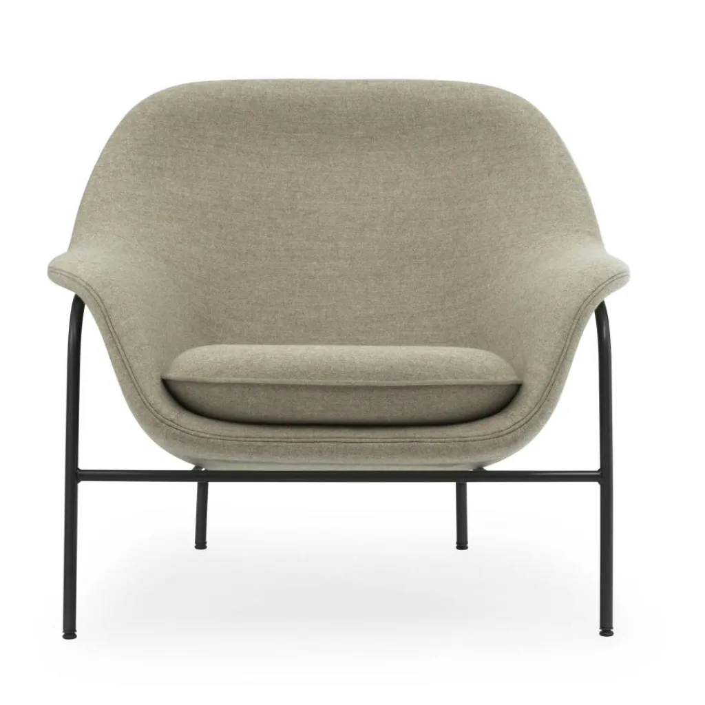 Sessel^Normann Copenhagen Drape Lounge Chair niedrig Gestell schwarz