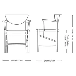 &Tradition Drawn HM4 Armlehnstuhl| Stühle