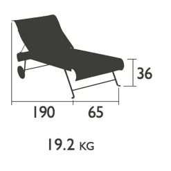 Gartenliegen^Fermob Dune Sonnenliege