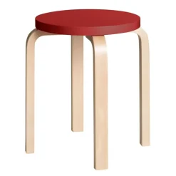 Hocker^Artek E60 Hocker Gestell klar lackiert