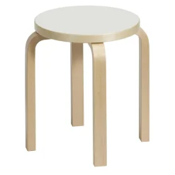 Hocker^Artek E60 Hocker Gestell klar lackiert