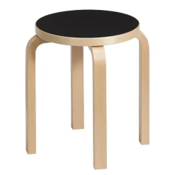 Hocker^Artek E60 Hocker Gestell klar lackiert