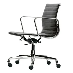 Vitra EA 117 Alu Chair Bürostuhl Leder Gestell verchromt| Bürostühle