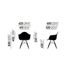 Vitra Eames Fiberglass Armchair DAW Ahorn schwarz| Stühle