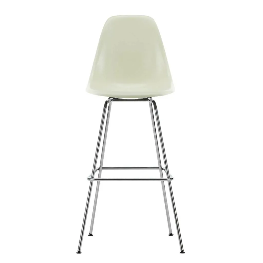 Barhocker^Vitra Eames Fiberglass Barstuhl hoch verchromt