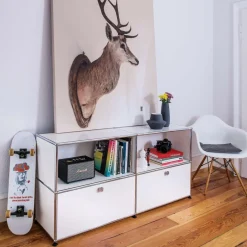 Stühle^Vitra Eames Plastic Armchair DAW RE Ahorn gelblich