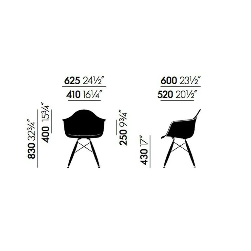 Stühle^Vitra Eames Plastic Armchair DAW RE Gestell Esche