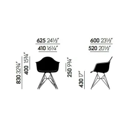 Vitra Eames Plastic Armchair DAR RE Gestell verchromt| Stühle